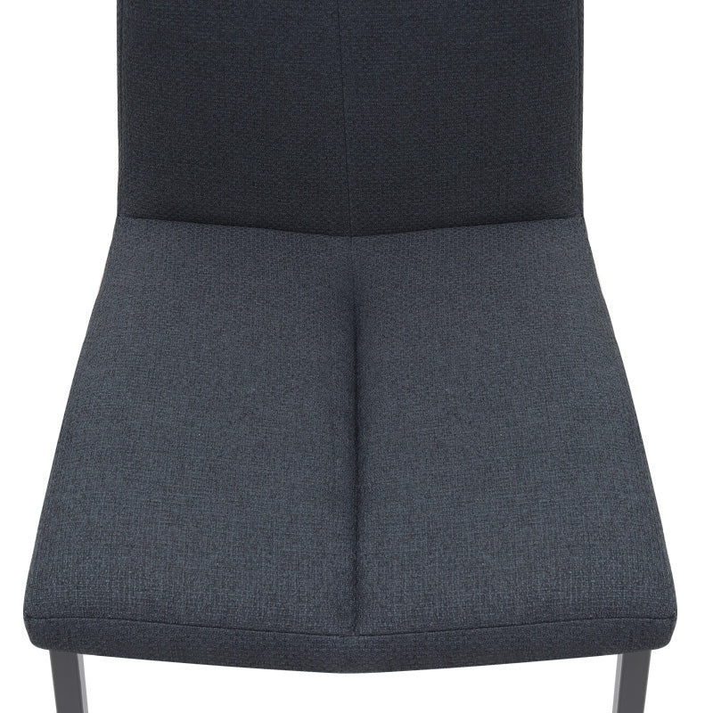 Καρέκλα Τραπεζαρίας Fina Ανθρακί Ύφασμα - Μεταλλικό Μαύρο Πόδι 43x58x95