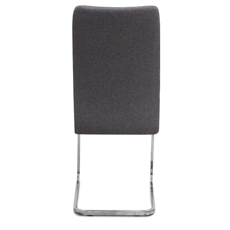 Καρέκλα Τραπεζαρίας Laura Γκρι Ύφασμα - Μεταλλική Βάση Χρωμίου 42x58x98