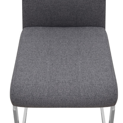Καρέκλα Τραπεζαρίας Laura Γκρι Ύφασμα - Μεταλλική Βάση Χρωμίου 42x58x98