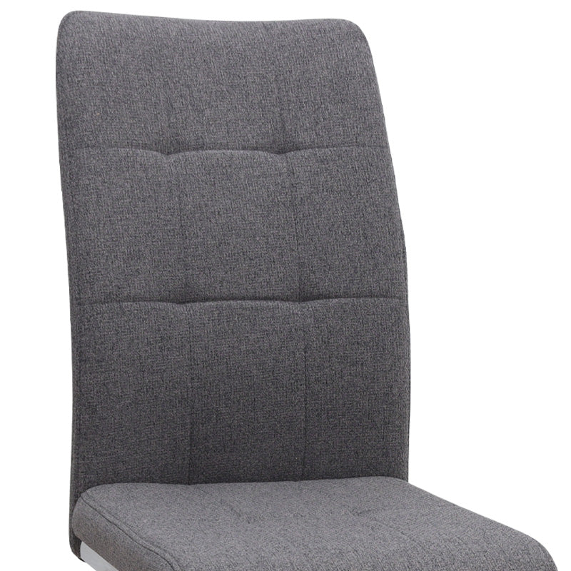 Καρέκλα Τραπεζαρίας Laura Γκρι Ύφασμα - Μεταλλική Βάση Χρωμίου 42x58x98