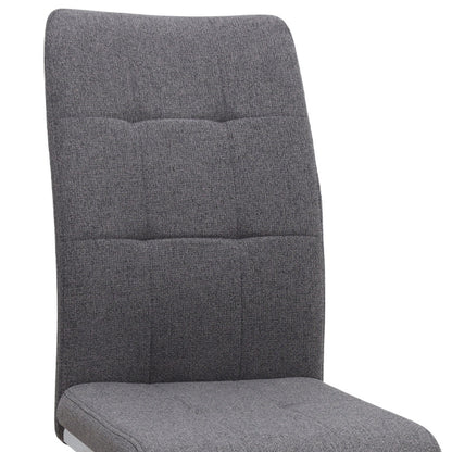 Καρέκλα Τραπεζαρίας Laura Γκρι Ύφασμα - Μεταλλική Βάση Χρωμίου 42x58x98