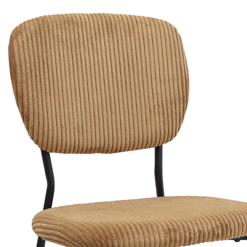 Καρέκλα Τραπεζαρίας Kevin Μουσταρδί Ύφασμα - Μεταλλικό Μαύρο Πόδι 48x51x87