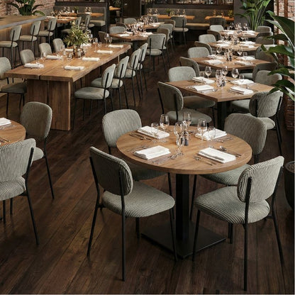 Καρέκλα Τραπεζαρίας Kevin Λαδί Ύφασμα - Μεταλλικό Μαύρο Πόδι 48x51x87