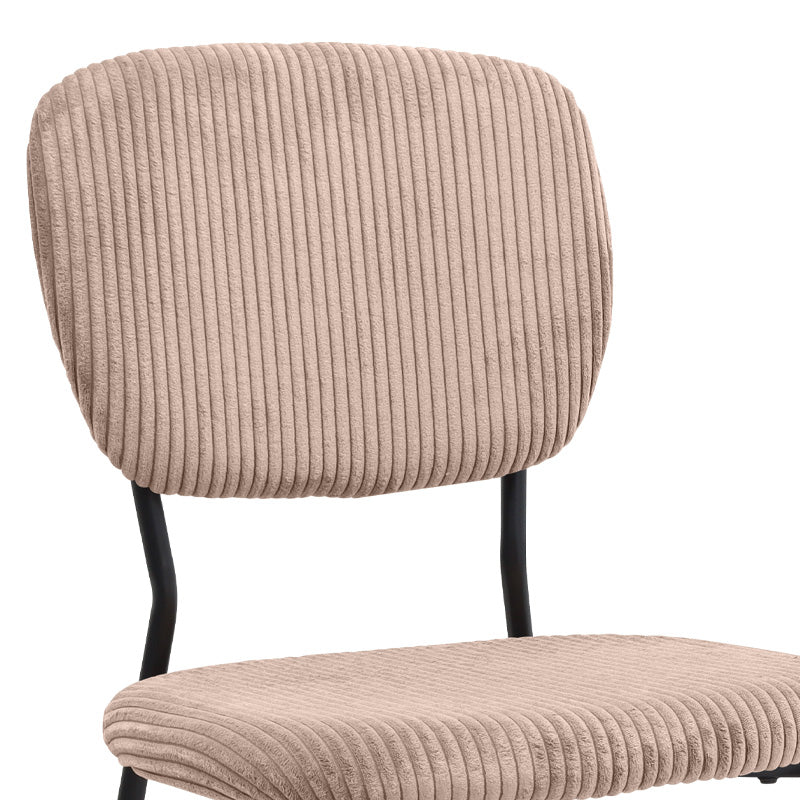 Καρέκλα Τραπεζαρίας Kevin Μόκα Ύφασμα - Μεταλλικό Μαύρο Πόδι 48x51x87