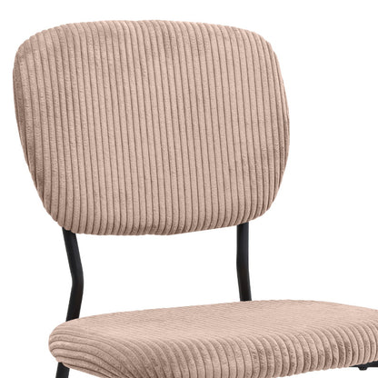 Καρέκλα Τραπεζαρίας Kevin Μόκα Ύφασμα - Μεταλλικό Μαύρο Πόδι 48x51x87