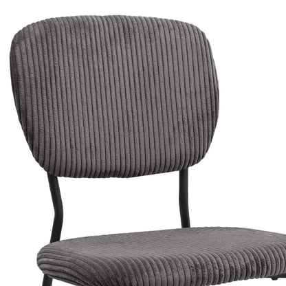 Καρέκλα Τραπεζαρίας Kevin Γκρι Ύφασμα - Μεταλλικό Μαύρο Πόδι 48x51x87
