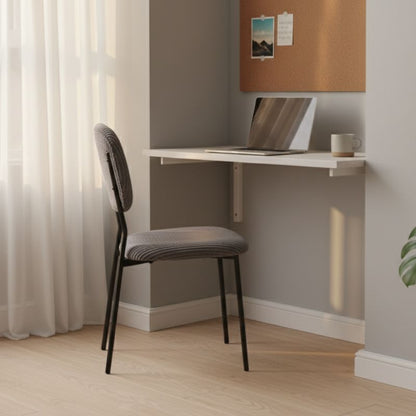 Καρέκλα Τραπεζαρίας Kevin Γκρι Ύφασμα - Μεταλλικό Μαύρο Πόδι 48x51x87