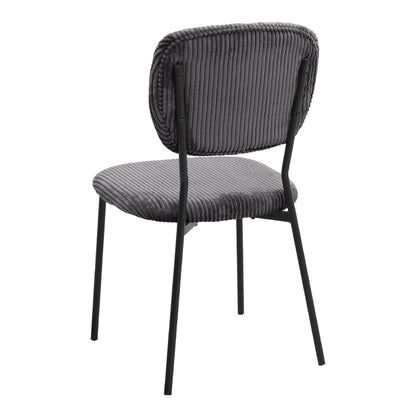 Καρέκλα Τραπεζαρίας Kevin Γκρι Ύφασμα - Μεταλλικό Μαύρο Πόδι 48x51x87