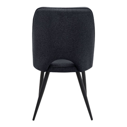 Καρέκλα Τραπεζαρίας Christy Ανθρακί Ύφασμα - Μεταλλικό Μαύρο Πόδι 47x59x90