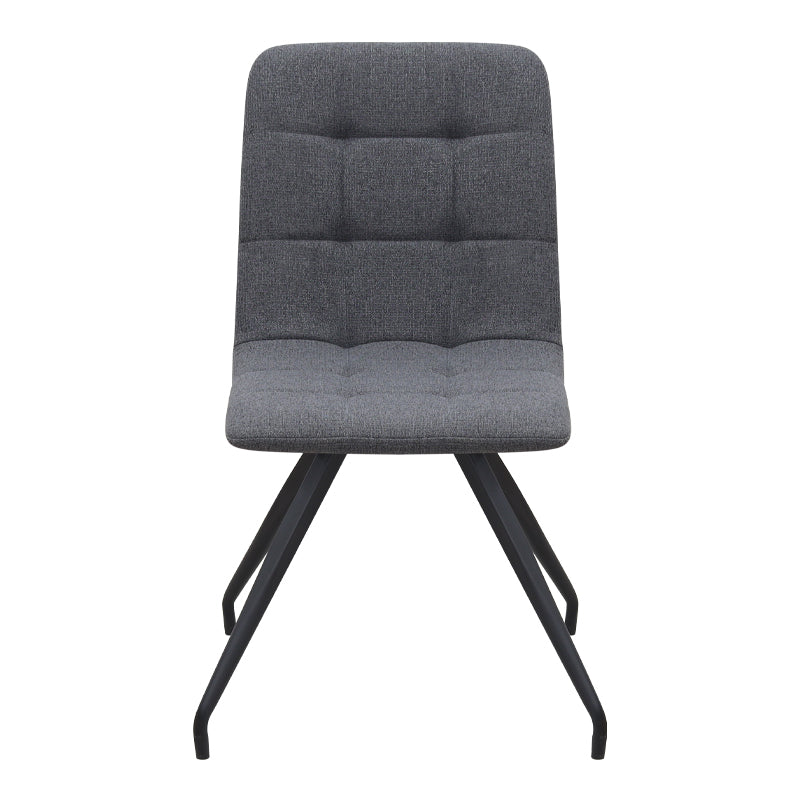 Καρέκλα Τραπεζαρίας Bianca Γκρι Ύφασμα - Μεταλλικό Μαύρο Πόδι 43x56x84