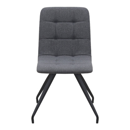 Καρέκλα Τραπεζαρίας Bianca Γκρι Ύφασμα - Μεταλλικό Μαύρο Πόδι 43x56x84