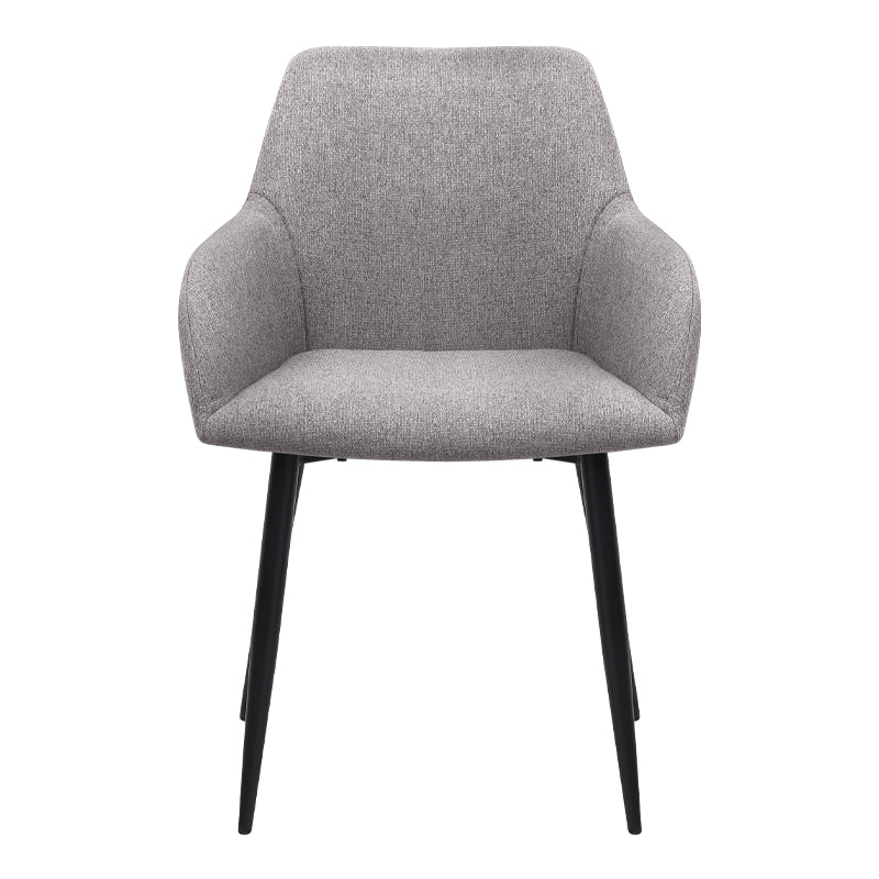 Πολυθρόνα Τραπεζαρίας Monica Μπεζ Ύφασμα - Μεταλλικό Μαύρο Πόδι 54x57x84