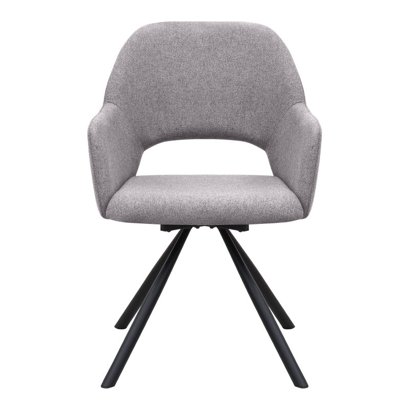 Πολυθρόνα Τραπεζαρίας Gabriel Μπεζ Ύφασμα - Μεταλλικό Μαύρο Πόδι 58x60x85