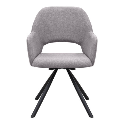 Πολυθρόνα Τραπεζαρίας Gabriel Μπεζ Ύφασμα - Μεταλλικό Μαύρο Πόδι 58x60x85