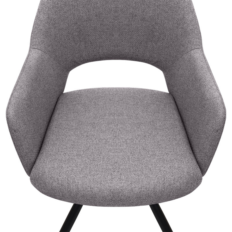 Πολυθρόνα Τραπεζαρίας Gabriel Μπεζ Ύφασμα - Μεταλλικό Μαύρο Πόδι 58x60x85