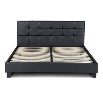 Κρεβάτι Sissy Από Τεχνόδερμα Χρώμα Μαύρο 160X200