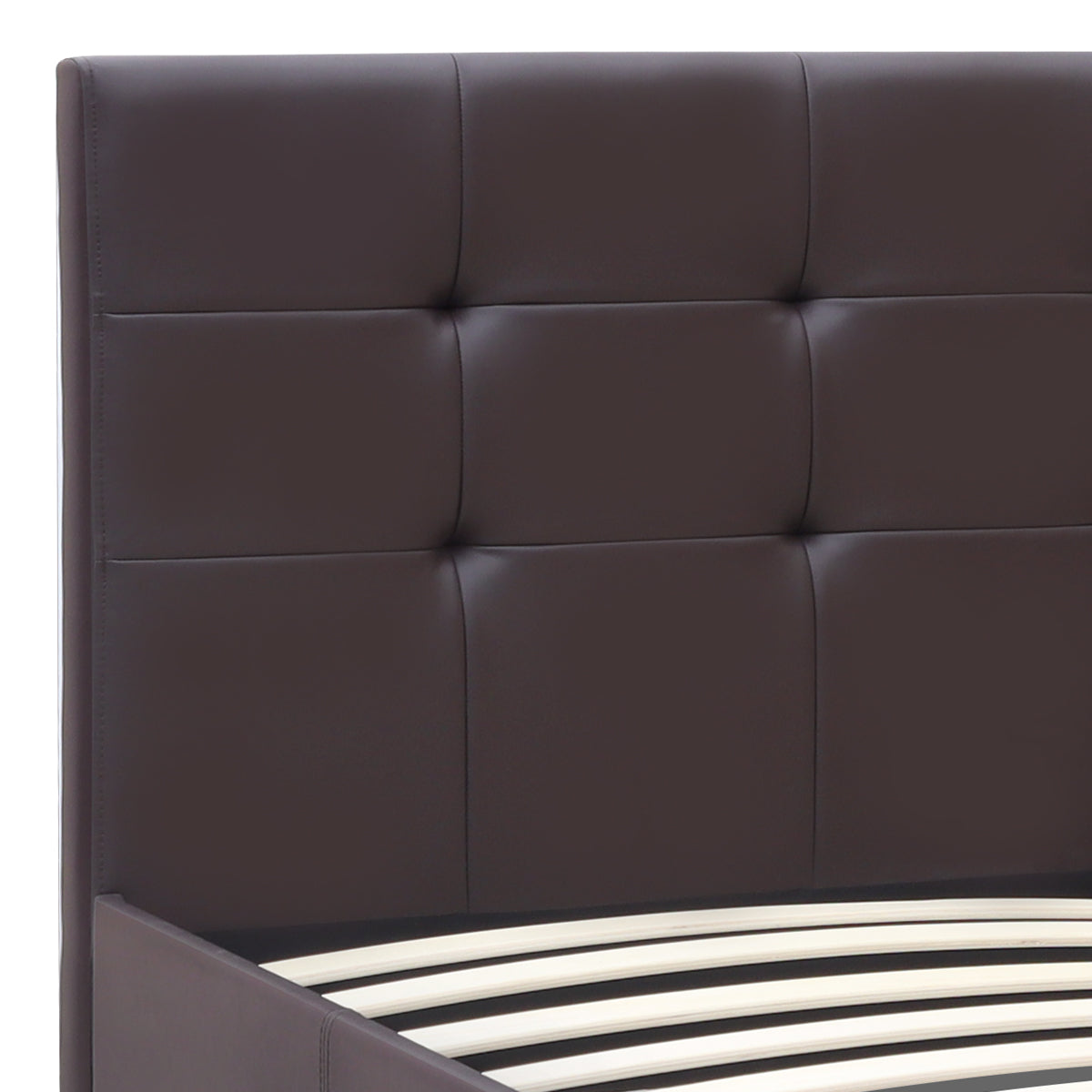 Κρεβάτι Sissy από Τεχνόδερμα Χρώμα Καφέ 160x200εκ