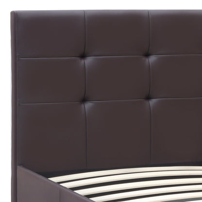 Κρεβάτι Sissy από Τεχνόδερμα Χρώμα Καφέ 160x200εκ