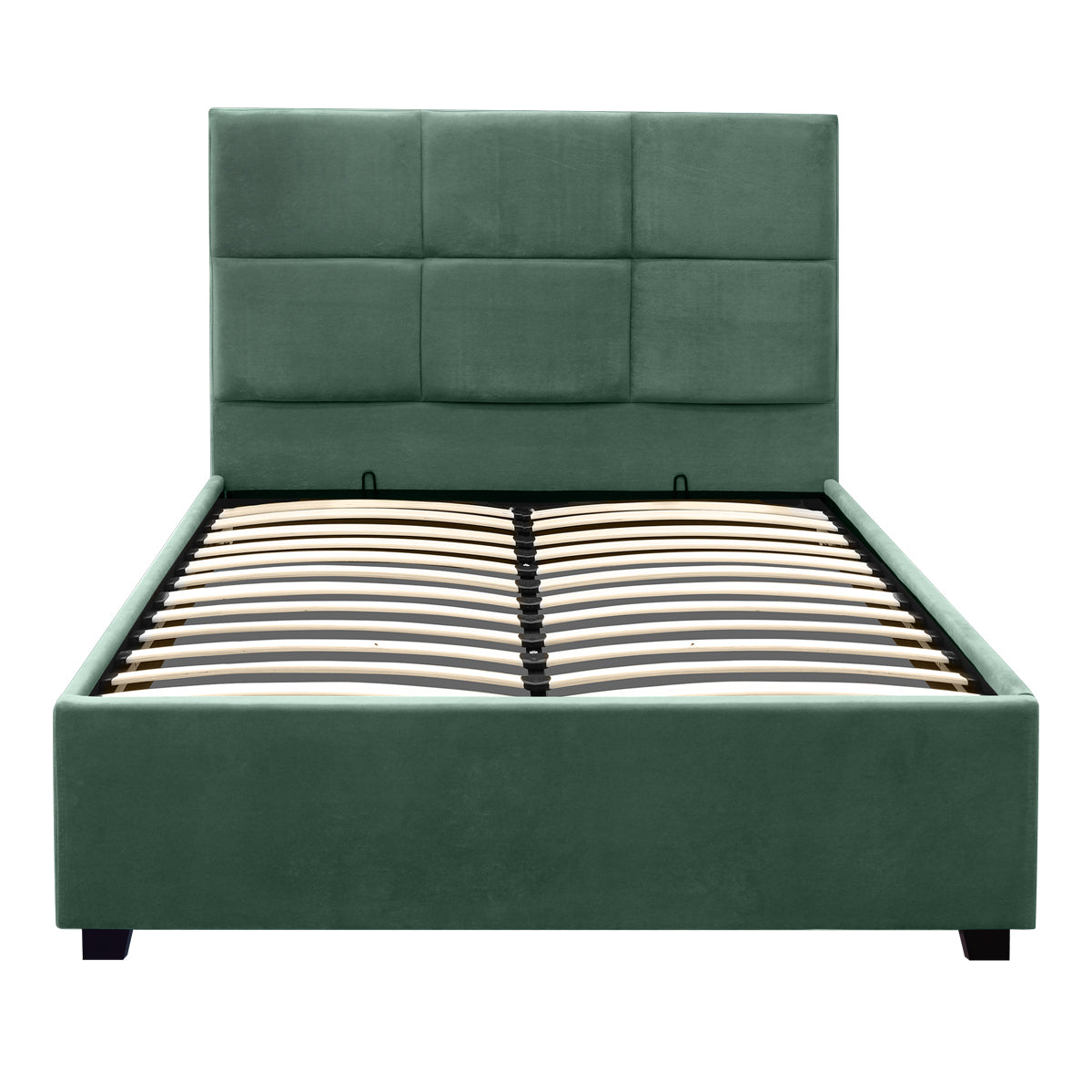 Κρεβάτι Kingston Βελούδινο με Αποθηκευτικό Χώρο Χρώμα Κυπαρρισί 120x200εκ
