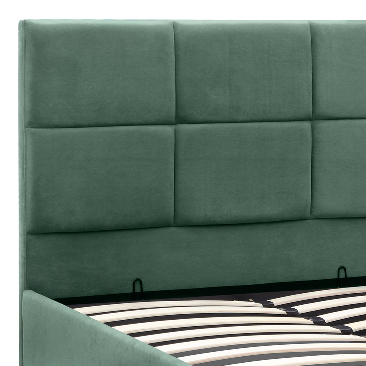 Κρεβάτι Kingston Βελούδινο με Αποθηκευτικό Χώρο Χρώμα Κυπαρρισί 120x200εκ