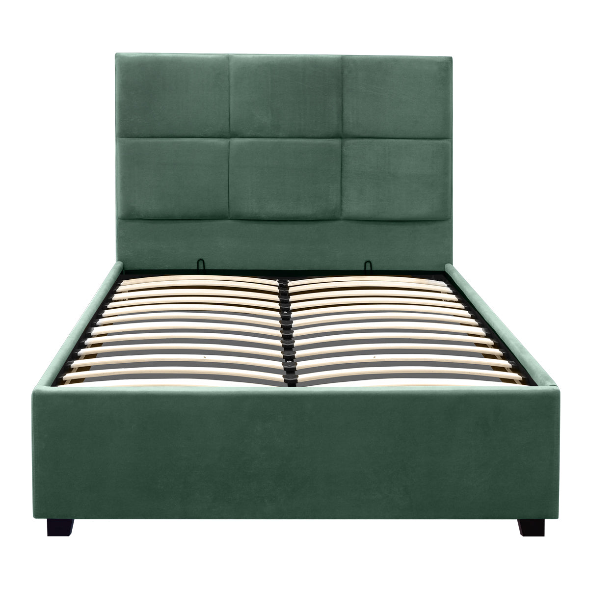 Κρεβάτι Kingston Βελούδινο με Αποθηκευτικό Χώρο Χρώμα Κυπαρρισί 100x200εκ