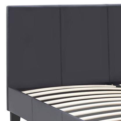 Κρεβάτι Flat από Τεχνόδερμα Χρώμα Μαύρο Ματ 160x200εκ