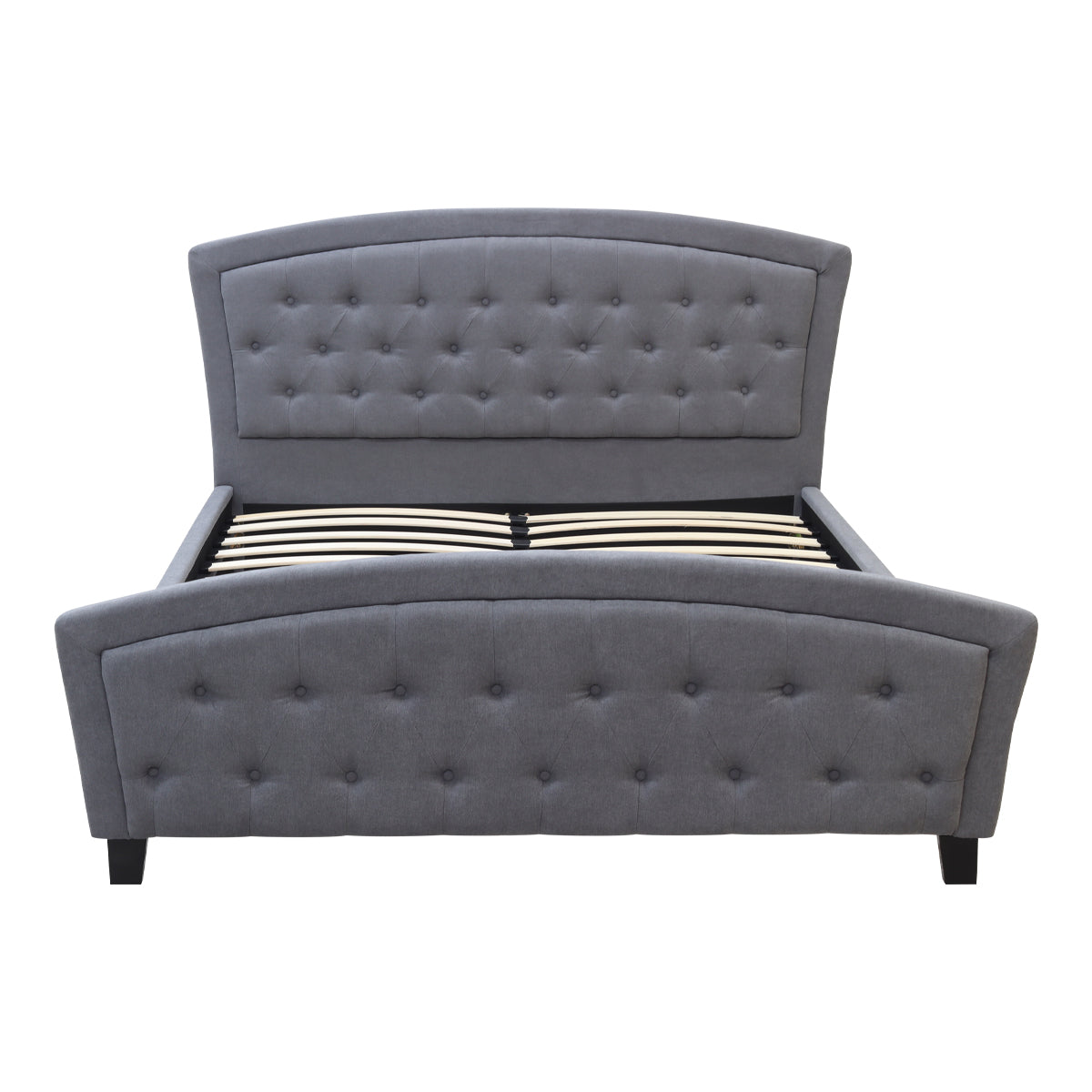 Κρεβάτι Alexia Υφασμάτινο Χρώμα Γκρι 160x200εκ