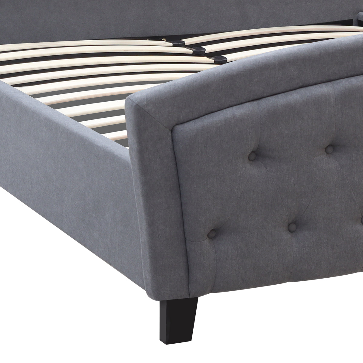 Κρεβάτι Alexia Υφασμάτινο Χρώμα Γκρι 160x200εκ