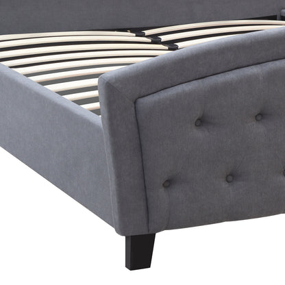 Κρεβάτι Alexia Υφασμάτινο Χρώμα Γκρι 160x200εκ