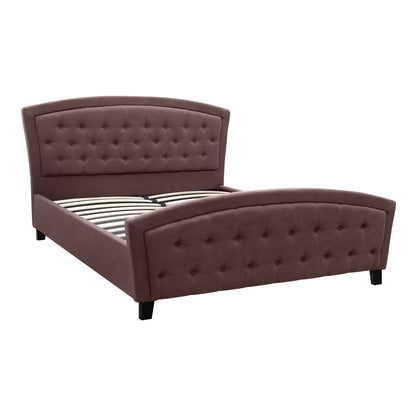 Κρεβάτι Alexia Υφασμάτινο Χρώμα Καφέ 160x200εκ