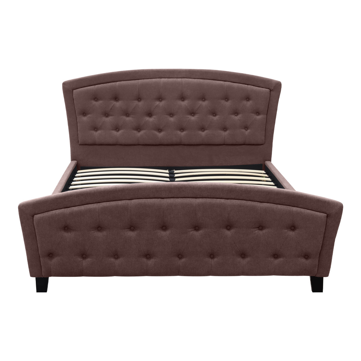 Κρεβάτι Alexia Υφασμάτινο Χρώμα Καφέ 160x200εκ