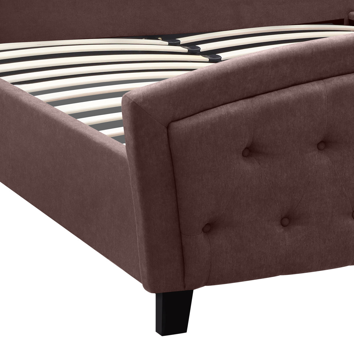 Κρεβάτι Alexia Υφασμάτινο Χρώμα Καφέ 160x200εκ