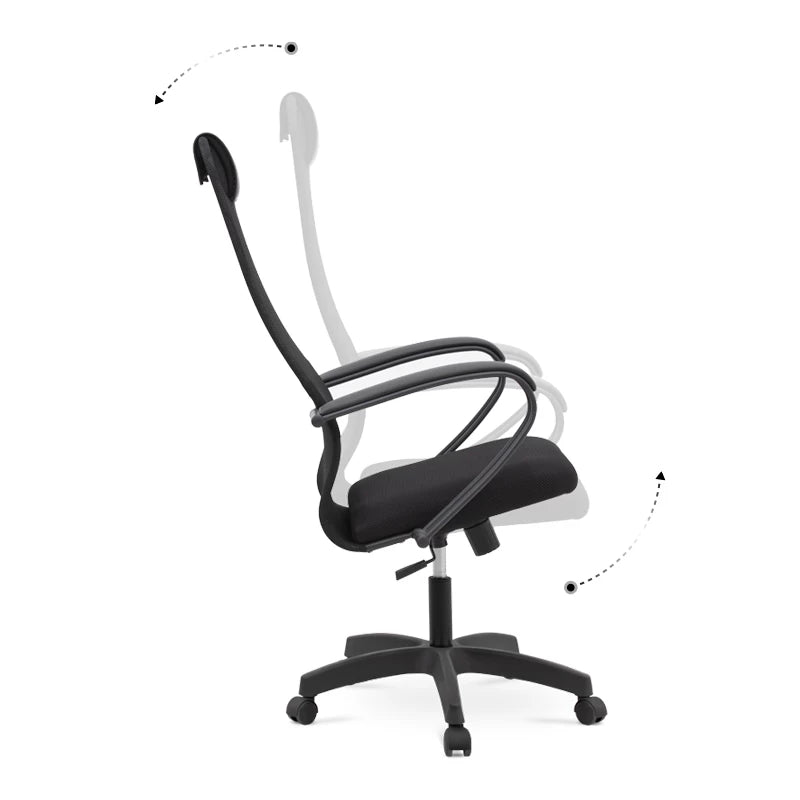 Καρέκλα Γραφείου Prince Με Ύφασμα Mesh Χρώμα Μαύρο 66,5X70X123/133