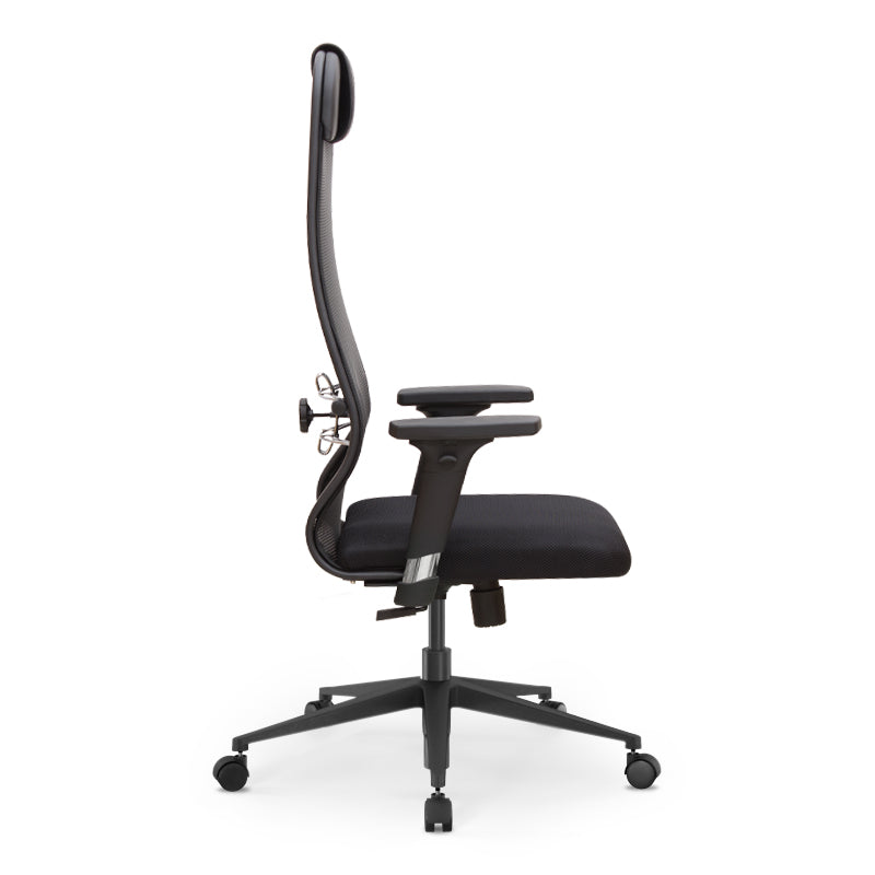 Καρέκλα Γραφείου B1-111D Εργονομική Με Διπλό Ύφασμα Mesh Χρώμα Μαύρο 65X70X118/132