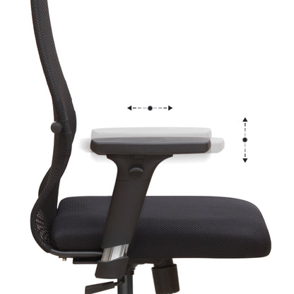 Καρέκλα Γραφείου B2-8D Εργονομική Με Ύφασμα Mesh Χρώμα Μαύρο 68X70X103,5/117,5