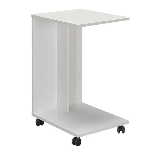 Βοηθητικό Τραπέζι C-Shaped Από Μελαμίνη Σε Χρώμα Λευκό 35X45X65