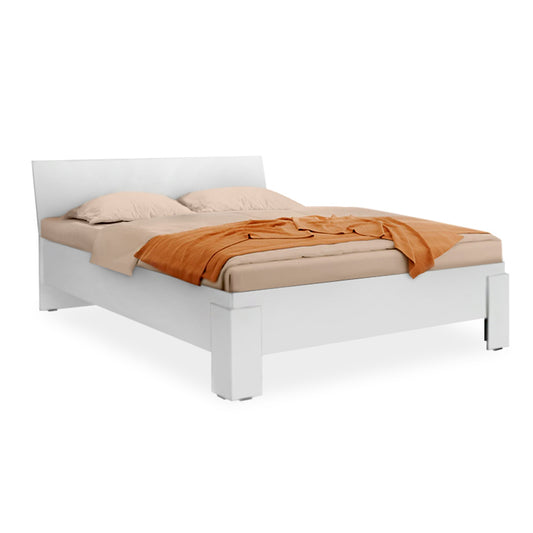 Κρεβάτι Robin Από Μελαμίνη Χρώμα Λευκό 160X200