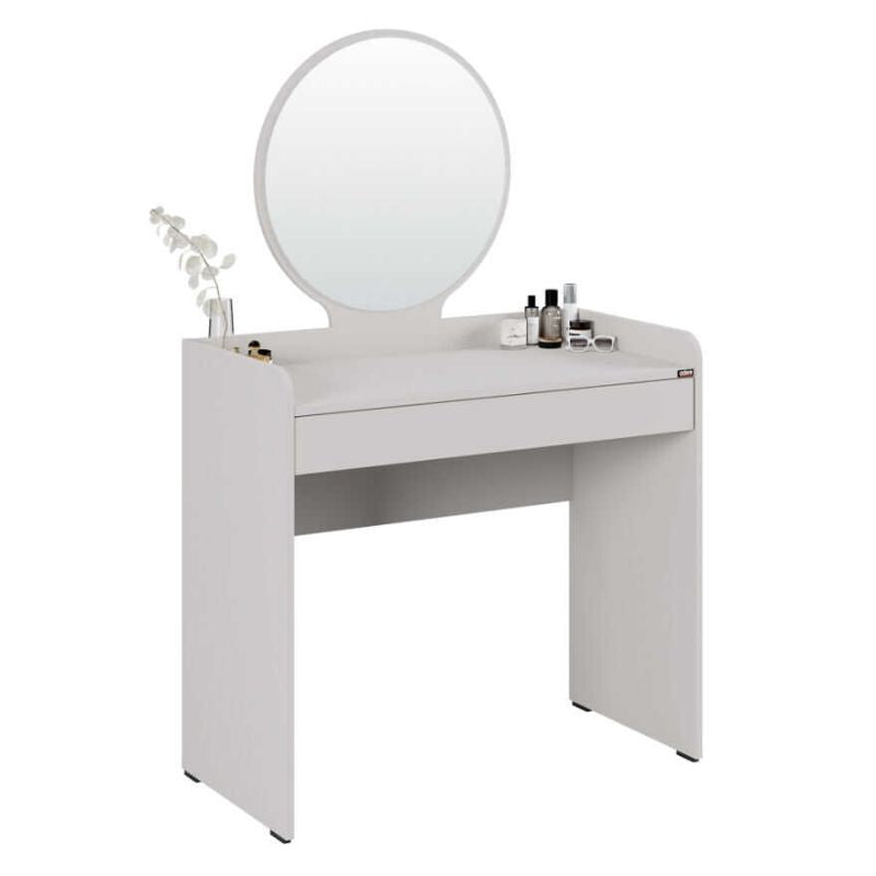 Τουαλέτα με Καθρέπτη Curve Χρώμα Λευκό 90x47x142