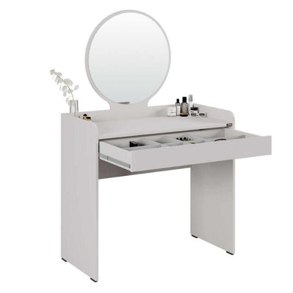 Τουαλέτα με Καθρέπτη Curve Χρώμα Λευκό 90x47x142