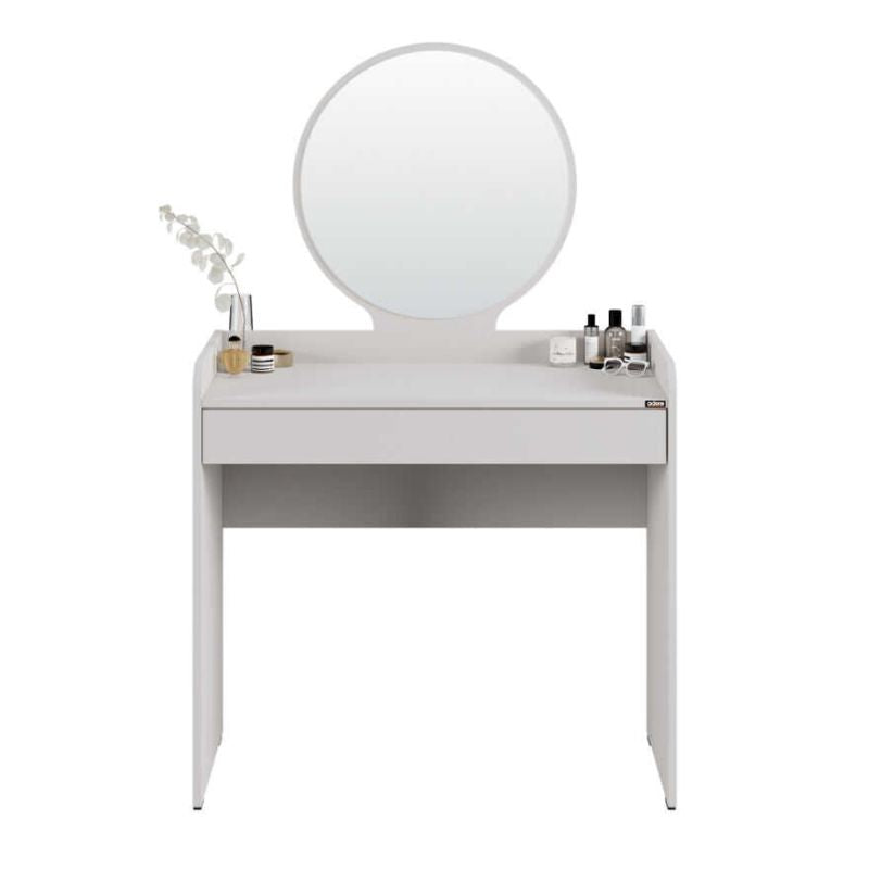 Τουαλέτα με Καθρέπτη Curve Χρώμα Λευκό 90x47x142