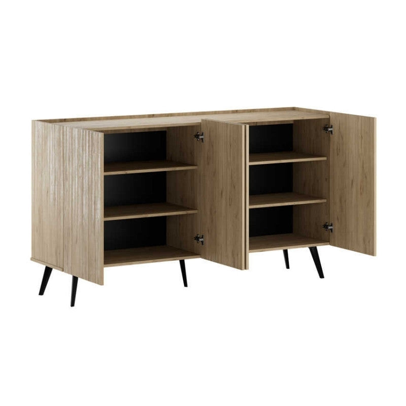 Μπουφές Luna Χρώμα Oak 180x43x100