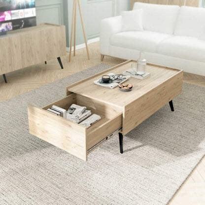 Τραπεζάκι Σαλονιού Luna Χρώμα Oak 102x61x44