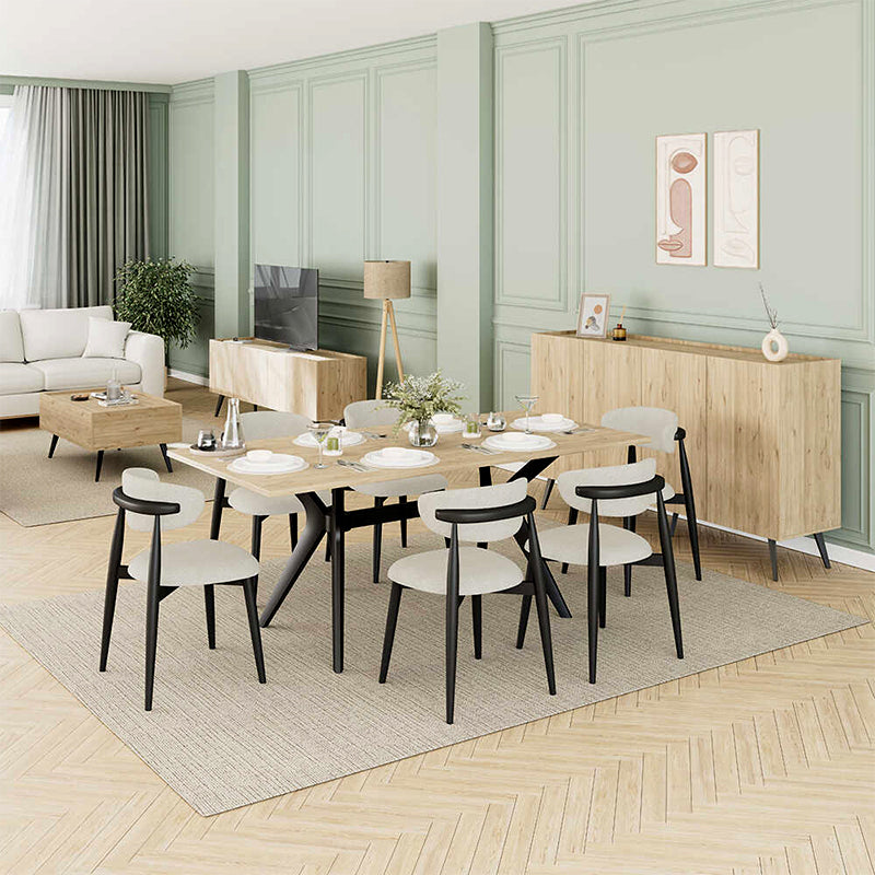 Τραπέζι Luna Χρώμα Florida Oak 181x90x75