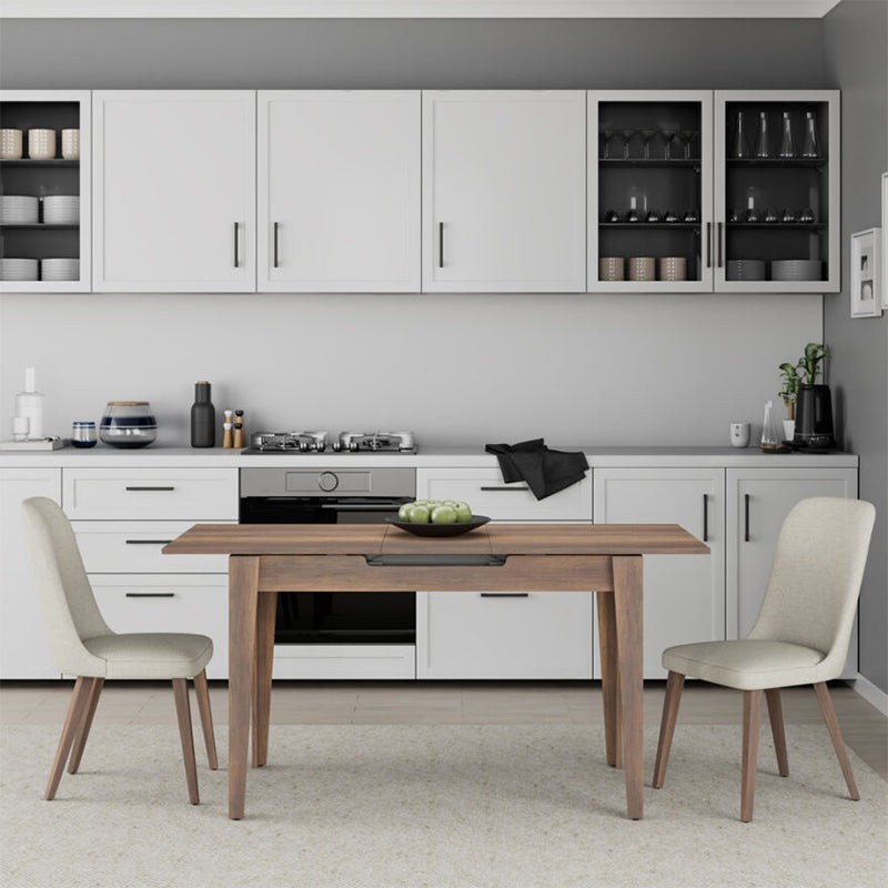 Τραπέζι Trendline Επεκτεινόμενο Χρώμα Καρυδί 120/150x70x75