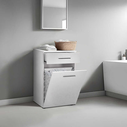 Ντουλάπι - Καλάθι Απλύτων Diamond Χρώμα Λευκό Gloss 52x38x83