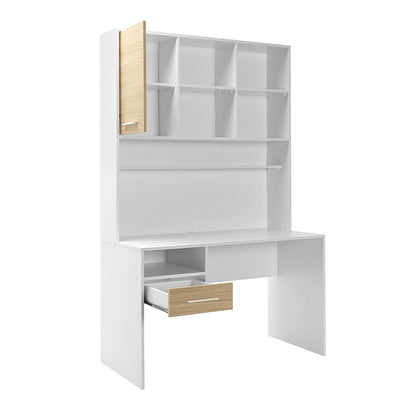 Γραφείο Εργασίας London Χρώμα Λευκό - Oak 120x60x196