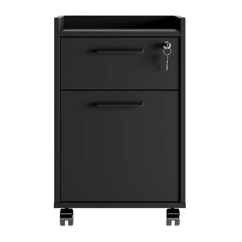 Συρταριέρα Γραφείου Gamer Τροχήλατη με Κλειδαριά Χρώμα Μαύρο 40x40x56