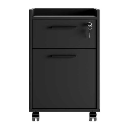 Συρταριέρα Γραφείου Gamer Τροχήλατη με Κλειδαριά Χρώμα Μαύρο 40x40x56