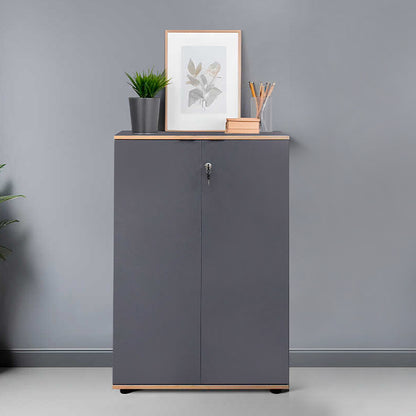 Ντουλάπι Γραφείου Rio με Κλειδαριά Χρώμα Ανθρακί 72x34x109