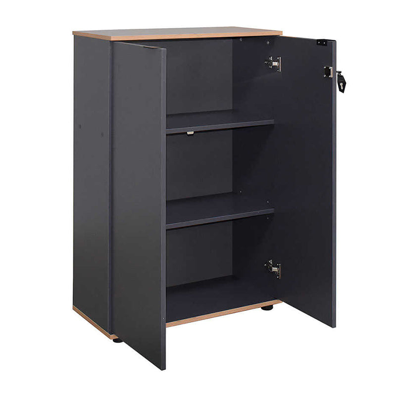 Ντουλάπι Γραφείου Rio με Κλειδαριά Χρώμα Ανθρακί 72x34x109